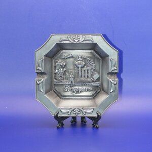 Metal Singapore Ashtray with Stand